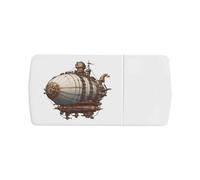 Azeeda 'Steampunk Airship' Pill Box with Tablet Splitter (PI00042843)