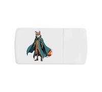 Azeeda 'Steampunk Fox' Pill Box with Tablet Splitter (PI00043620)