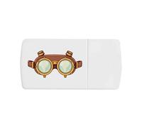 Azeeda 'Steampunk Goggles' Pill Box with Tablet Splitter (PI00042829)