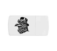 Azeeda 'Steampunk Raven Portrait' Pill Box with Tablet Splitter (PI00036975)
