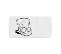Azeeda 'Steampunk Top Hat' Pill Box with Tablet Splitter (PI00042826)
