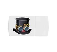 Azeeda 'Steampunk Top Hat' Pill Box with Tablet Splitter (PI00042827)