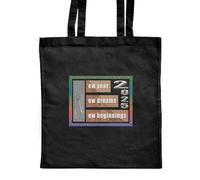 Azeeda 'Stepping into a Brighter Future' Classic Black Tote Shopper Bag (ZB00024743)