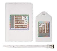 Azeeda 'Stepping into a Brighter Future' Passport Cover & Luggage Tag Travel Set (PA00033435)