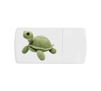 Azeeda 'Stitched Style Turtle' Pill Box with Tablet Splitter (PI00042789)