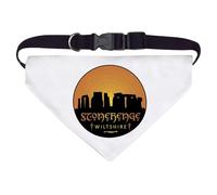 Azeeda 'Stonehenge Wiltshire' Pet Bandana - White, L (PD00083264)