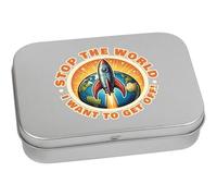 Azeeda 'Stop The World' Storage Tin - 110mm (TT00348020)