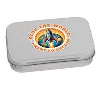 Azeeda 'Stop The World' Storage Tin - 95mm (TT00348019)