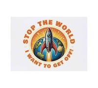 Azeeda 'Stop The World' Temporary Tattoo - A6 (TO00108405)
