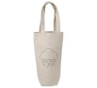 Azeeda 'Storm Cloud Outline' Wine Bottle Bag - Natural (BL00051241)