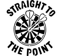 Azeeda 'Straight to The Point Darts' Reusable Stencil - Durable Decorative Template for Painting and Spraying on Walls, Tiles, Wood, Fabric & Craft Projects - XXL (A2) (WS00079774)