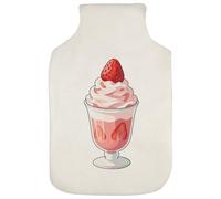 Azeeda 'Strawberry Ice Cream Sundae' Hot Water Bottle Cover (HW00047645)