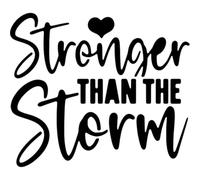 Azeeda 'Stronger Than The Storm Motivational Text' Stencil/Template (WS00058781)