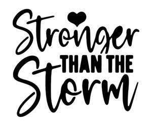 Azeeda 'Stronger Than The Storm Motivational Text' Stencil/Template (WS00069531)