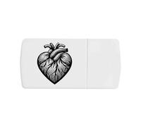 Azeeda 'Stylised Human Heart' Pill Box with Tablet Splitter (PI00043829)