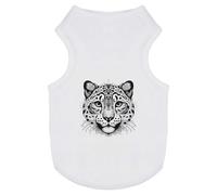 Azeeda 'Stylised Snow Leopard Portrait' Pet Dog/Cat T-Shirt, L (PT00162303)