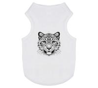 Azeeda 'Stylised Snow Leopard Portrait' Pet Dog/Cat T-Shirt, M (PT00162302)