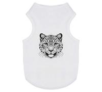 Azeeda 'Stylised Snow Leopard Portrait' Pet Dog/Cat T-Shirt, XS (PT00162300)