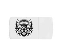 Azeeda 'Stylised Thistle Plant' Pill Box with Tablet Splitter (PI00042681)