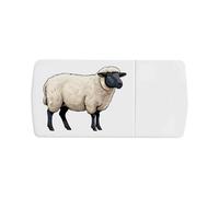 Azeeda 'Suffolk Sheep' Pill Box with Tablet Splitter (PI00041241)