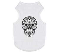 Azeeda 'Sugar Skull' Pet Dog/Cat T-Shirt, S (PT00186073)
