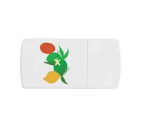 Azeeda 'Summer Citrus Fruits' Pill Box with Tablet Splitter (PI00038148)