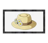 Azeeda 'Sun Hat & Daisies' Pet Feeding Mat (PM00036988)