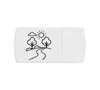 Azeeda 'Sunny Park Walk' Pill Box with Tablet Splitter (PI00037598)