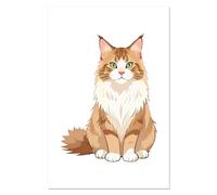 Azeeda Super A1 'Anime Maine Coon Cat' Wall Poster/Print (PP00353024)
