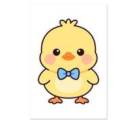 Azeeda Super A1 'Chick Wearing Bow Tie' Wall Poster/Print (PP00355835)