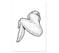 Azeeda Super A1 'Delicious Cooked Chicken Wing Appetizer' Wall Poster/Print (PP00335911)