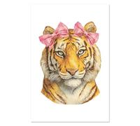 Azeeda Super A1 'Majestic Tiger with Pink Bows' Wall Poster/Print (PP00363030)