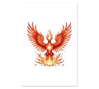 Azeeda Super A1 'Phoenix Rising from Flames' Wall Poster/Print (PP00352547)