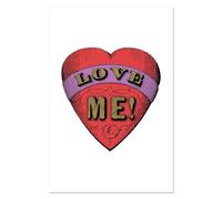 Azeeda Super A1 'Red Heart With 'Love Me!' Text' Wall Poster/Print (PP00338704)