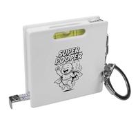 Azeeda 'Super Pooper' Keyring Tape Measure/Spirit Level Tool (KM00046805)