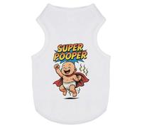 Azeeda 'Super Pooper' Pet Dog/Cat T-Shirt, L (PT00167031)