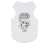 Azeeda 'Super Pooper' Pet Dog/Cat T-Shirt, M (PT00167022)