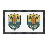 Azeeda 'Surf Club Emblem' Pet Feeding Mat (PM00031465)