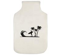Azeeda 'Surfer and Sea Wave' Hot Water Bottle Cover (HW00048825)