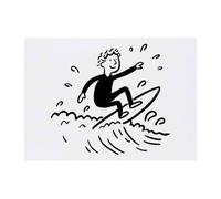 Azeeda 'Surfer on Wave' Temporary Tattoo - A6 (TO00102459)
