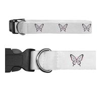 Azeeda 'Swallowtail Butterfly' Dog Collar - White, L (PR00077372)