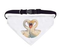 Azeeda 'Swan Couple' Pet Bandana - White, L (PD00085930)