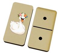 Azeeda 'Swan with Flower Crown' Domino Set & Box (DM00055980)
