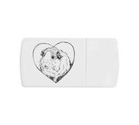 Azeeda 'Sweet Guinea Pig in Heart' Pill Box with Tablet Splitter (PI00042091)