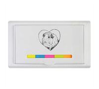 Azeeda 'Sweet Guinea Pig in Heart' Sticky Note Ruler Pad (ST00045928)