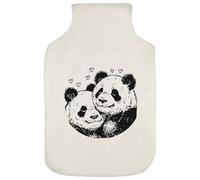 Azeeda 'Sweet Hugging Panda Couple' Hot Water Bottle Cover (HW00048045)