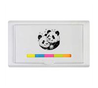 Azeeda 'Sweet Hugging Panda Couple' Sticky Note Ruler Pad (ST00045369)