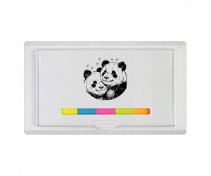 Azeeda 'Sweet Hugging Panda Couple' Sticky Note Ruler Pad (ST00045369)