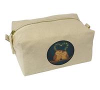 Azeeda 'Sweetheart Owls' Canvas Wash Bag/Makeup Case (CS00046095)