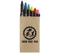 Azeeda 'Swim Bike Run Triathlon' Coloured Crayon Set (CY00037425)